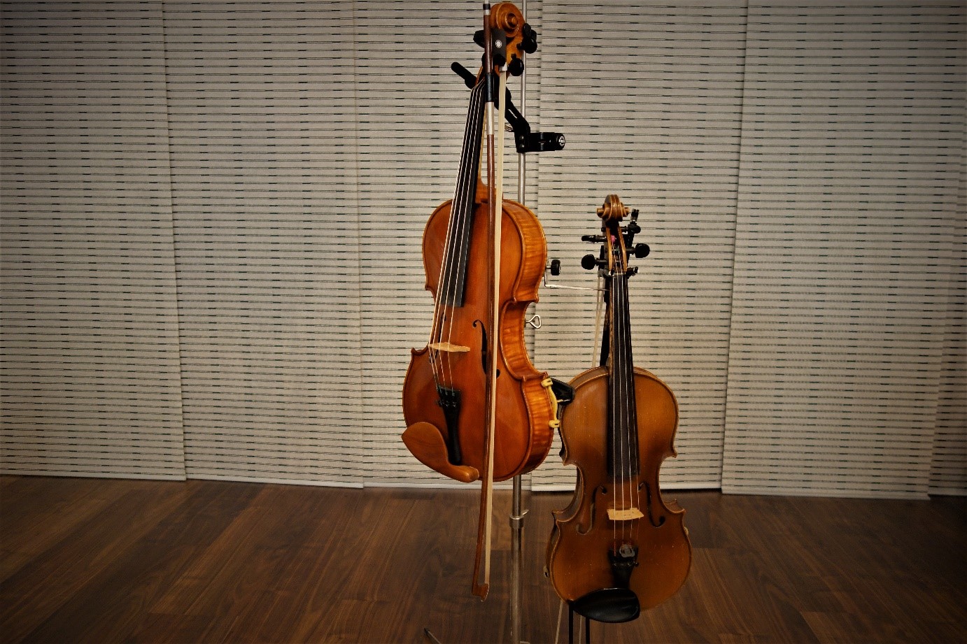 An octave viola and Henning’s grandfather’s fiddle